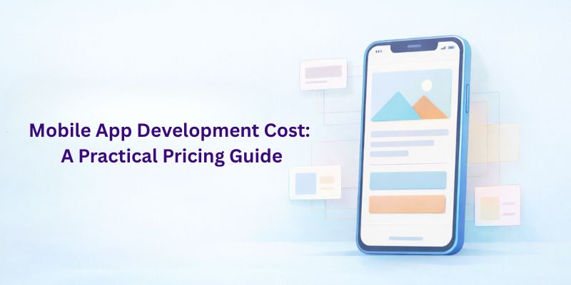 An banner image that represents mobile app development costing guide